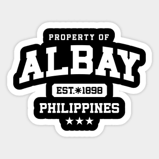 Albay - Property of the Philippines Shirt (White) Sticker